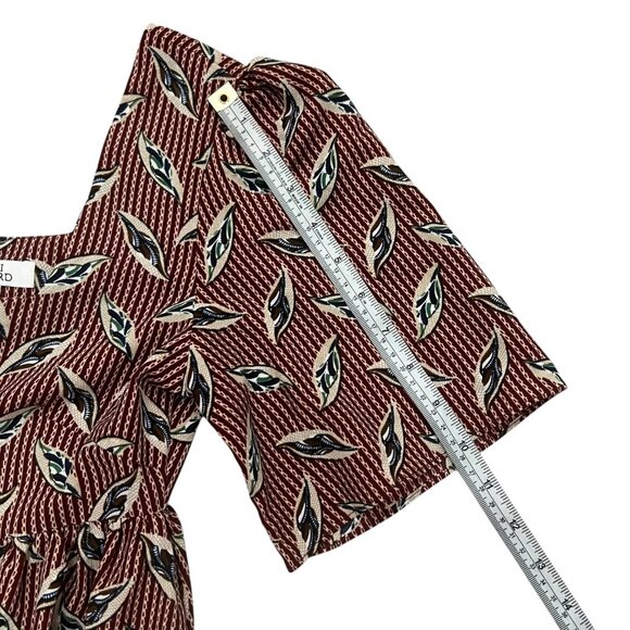 Kemi Telford African Print Babydoll Maxi Dress Red S‎ Cottagecore Peasant Boho - Picture 8 of 8